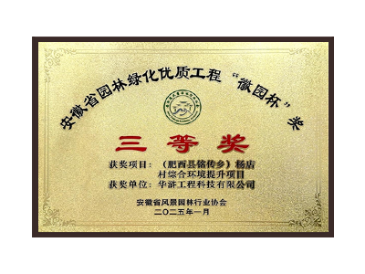 铜陵荣获2025“徽园杯”奖三等奖